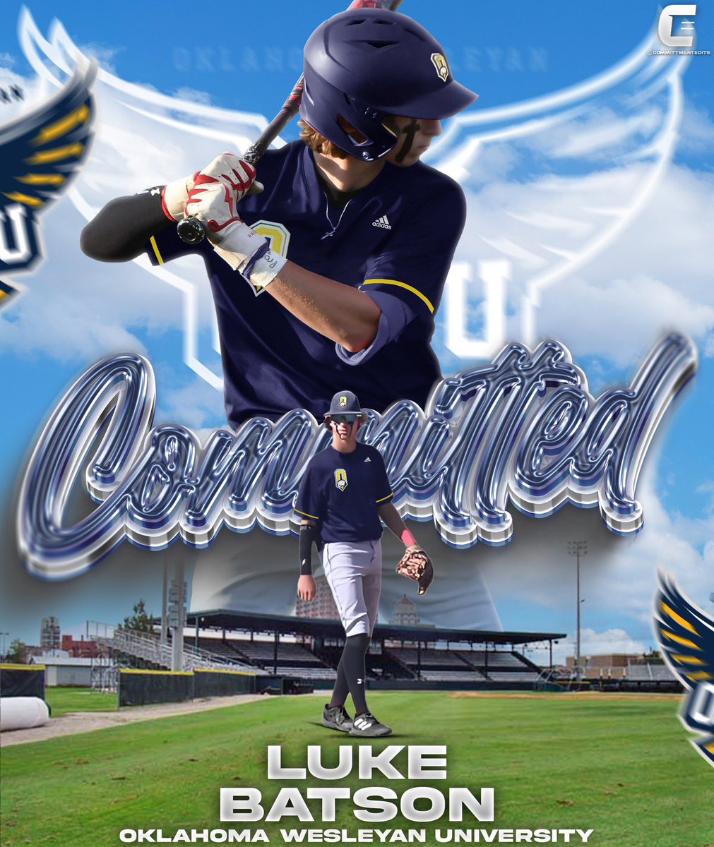 I am blessed to announce I will be furthering my academic and baseball career at Oklahoma Wesleyan University! First I would like to thank God as none of this would be possible without Him. Next, I want to thank my family, teammates, and coaches who have helped me along the way.