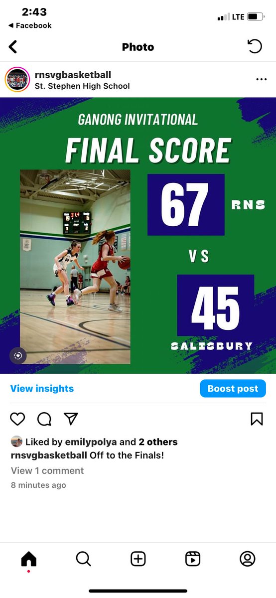 Off to the Finals vs St Stephen at 4:30pm