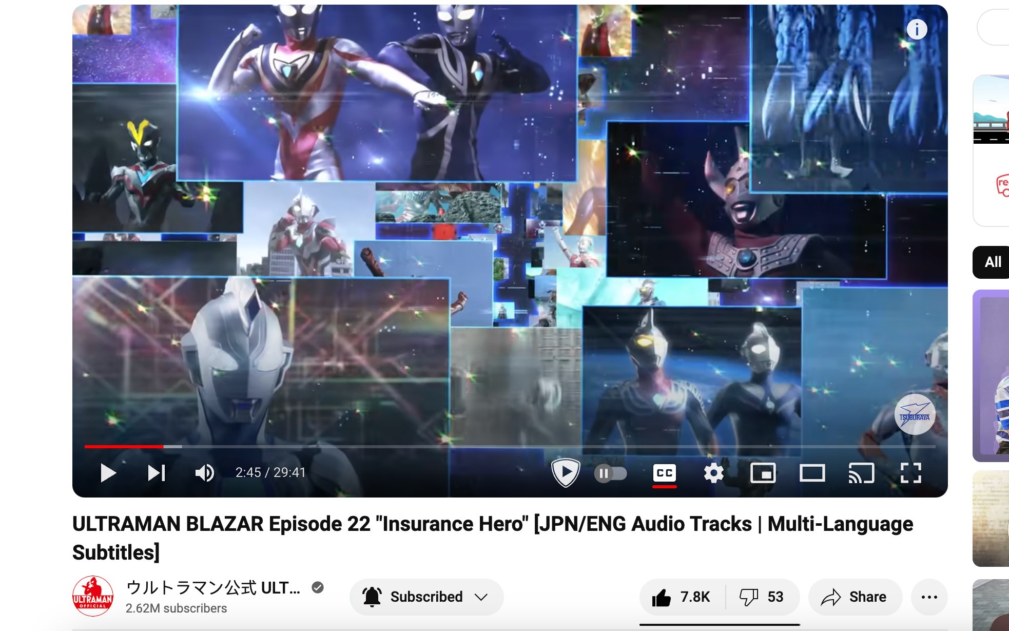 SSSSRW.D180223 #SRW on X: >Expands their IPs to overseas audience >Uses YT  channel to air the latest Ultraman series & older series with Eng subs  >Does not go after YTubers who upload