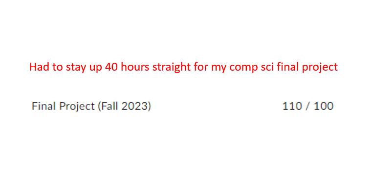 Finished the most mentally straining semester of my life, and had many many sleepless nights. I'm feeling burnt out whilst struggling to start making content again. Hopefully I can do something before the end of the year, sorry for the lack of content this year