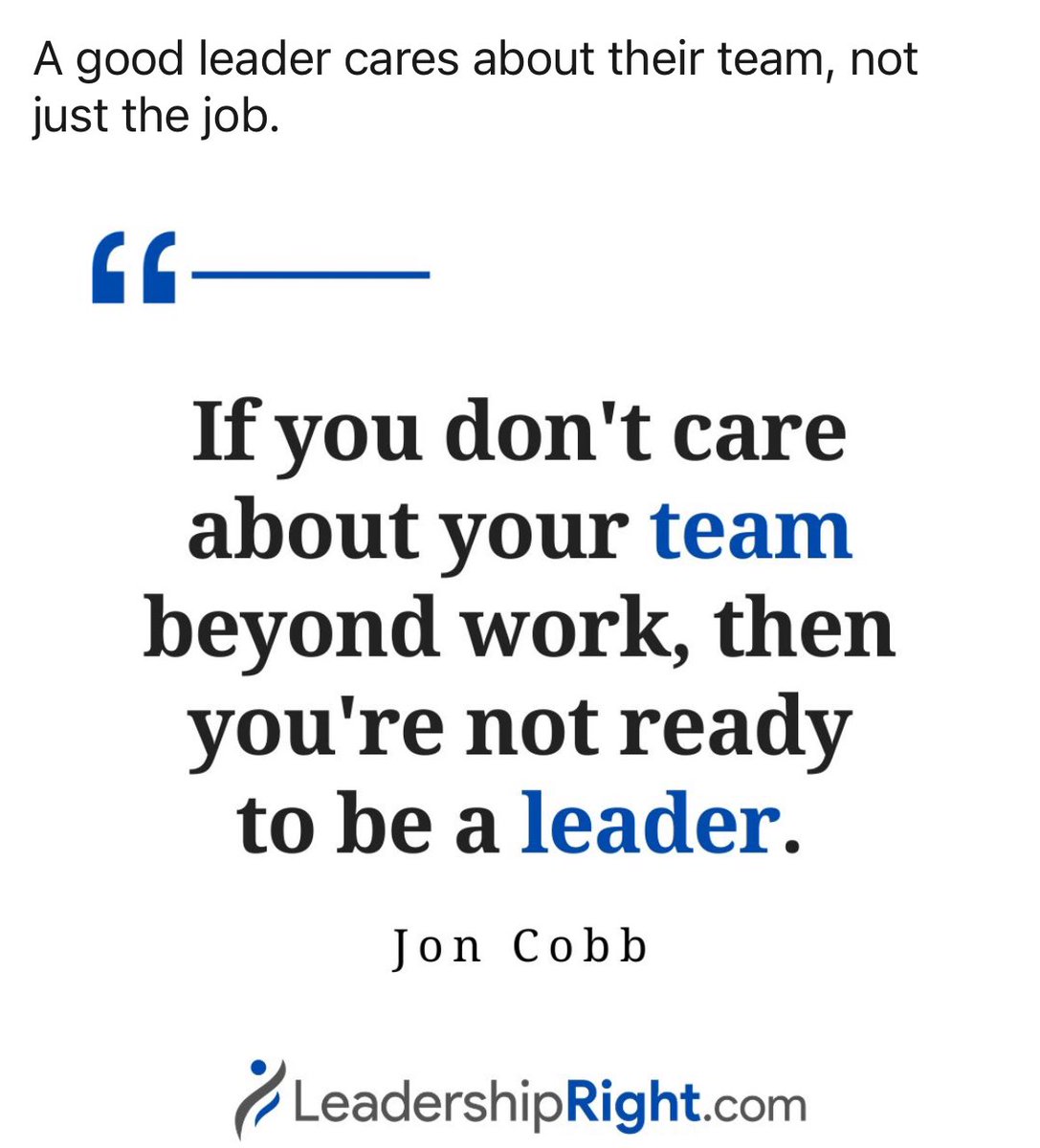 pamdebams's tweet image. So true! 🙏🙄👍😊👏👌
Leadership is about caring for your team beyond work. Building trust, fostering well-being &amp;amp; supporting personal growth are just a few reasons why. Show your team you care about their success, happiness inside &amp;amp; outside the workplace. #Leadership #TeamCare