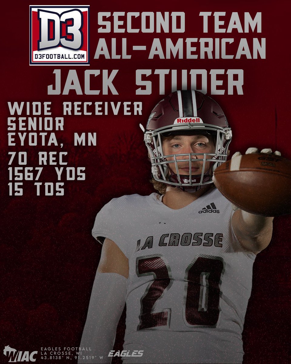 That’s 4️⃣ Eagle All-Americans 😤🦅🏈

#TheExperience #d3fb #uwlfootball