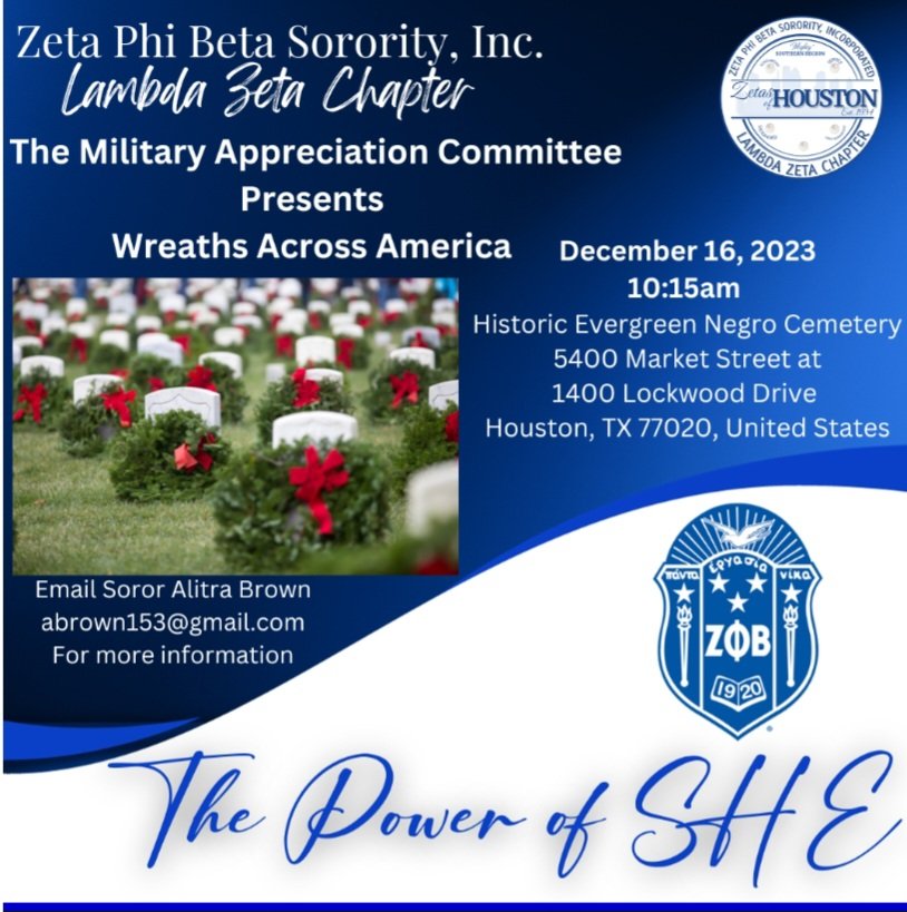 BlueLove_1920's tweet image. My first community service project of the day- Wreaths Across America 🕊💙🤍 #LambdaZeta #ServiceIsWhatWeDo