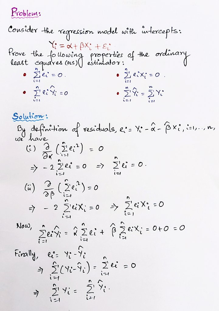 Some properties of the Ordinary Least Squares (OLS) Estimate in a ...