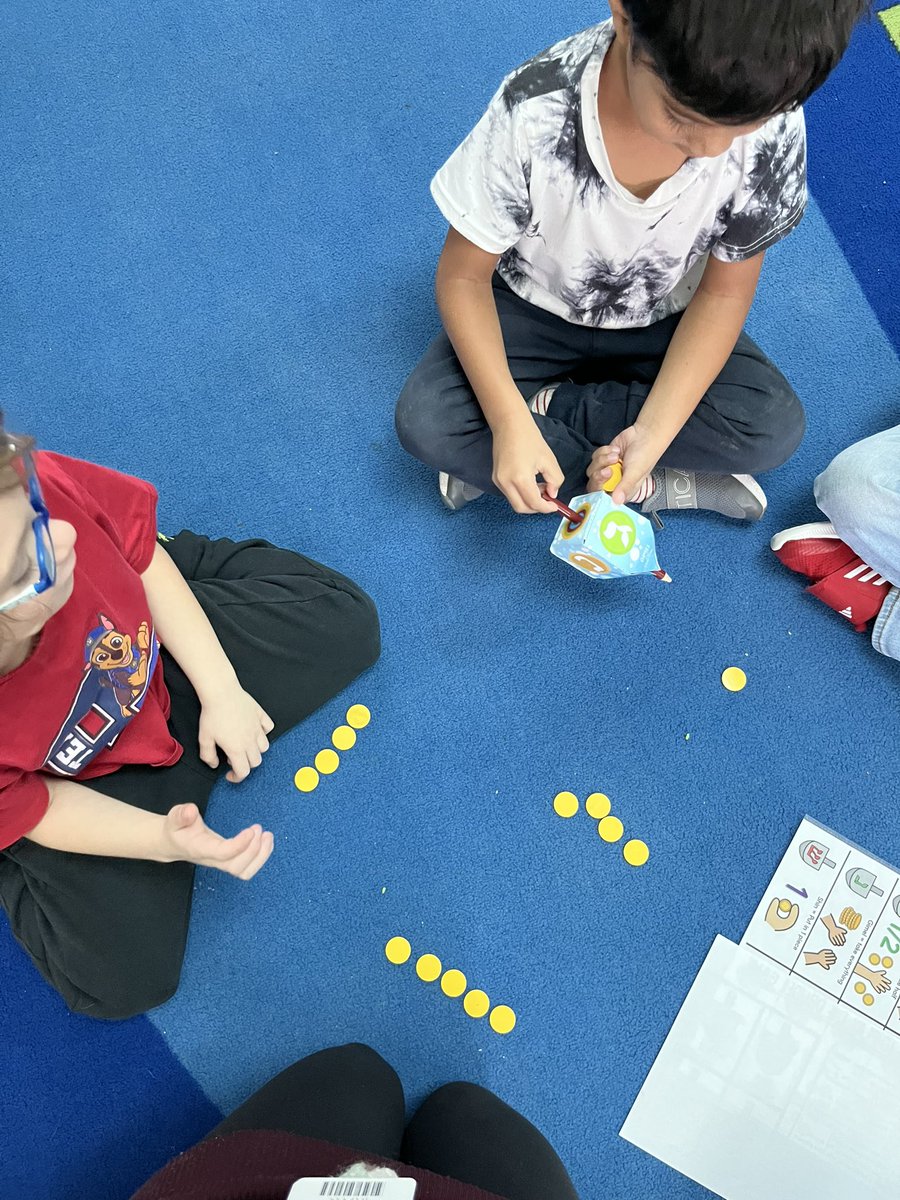 After learning about Hanukkah, students were invited to play Dreidel! We worked on taking turns and using our counting strategies, all while having fun!! <a href="/FESFalcons_LDSB/">Fairfield Elementary</a> #traditionsaroundtheworld