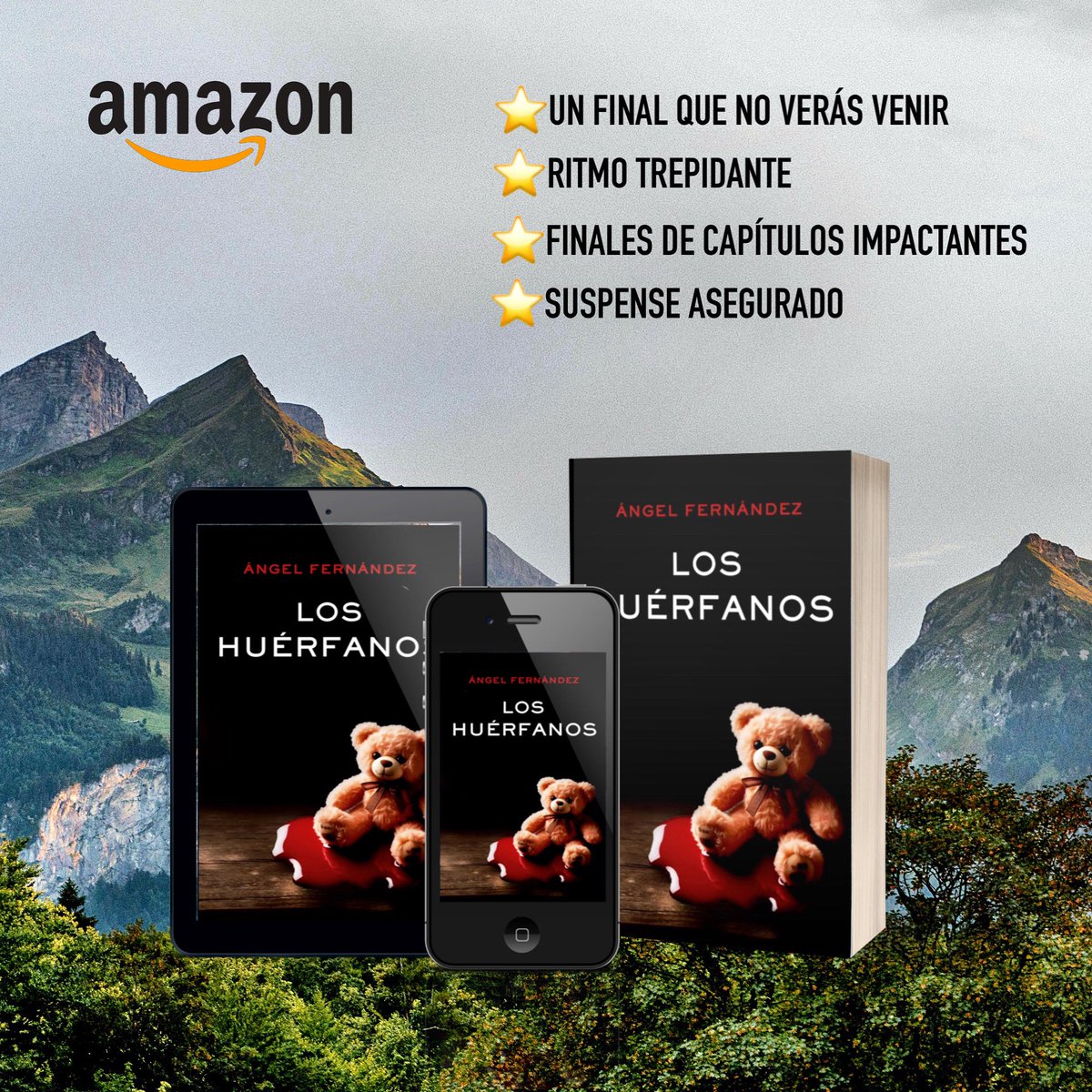 angel_ferca's tweet photo. Ya en Amazon Los huérfanos, una novela negra que no podrás soltar hasta terminarla. Cuidado con el final, no lo verás venir y te dejará con la boca abierta. #Amazon #KindleUnlimited #LibrosRecomendados #queleer #libros https://t.co/MOb0m7s6m2