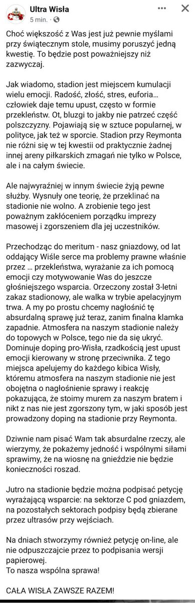 Prosimy wszystkich o zapoznanie się z apelem UW. 

Pokażmy jedność, pokażmy siłę Wiślackiej Społeczności. To nasza wspólna sprawa! ⭐️