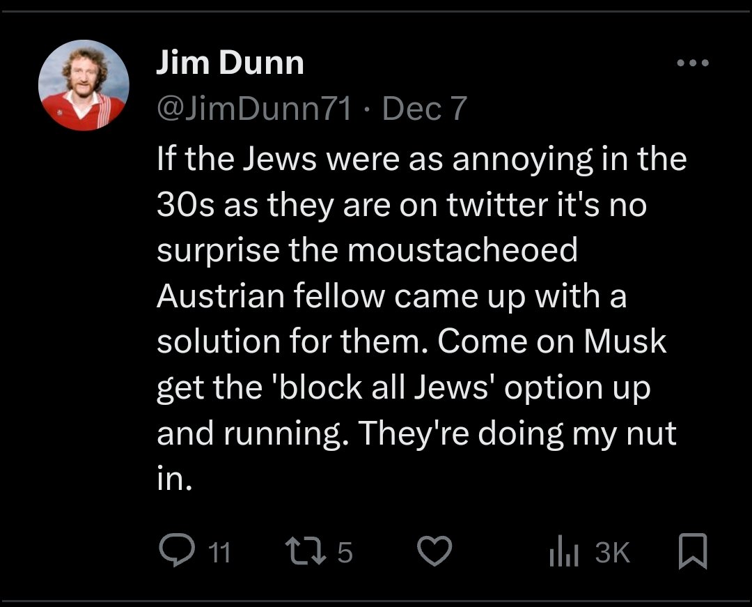 Twitter/X didn't think this breached their rules.

Wtaf?