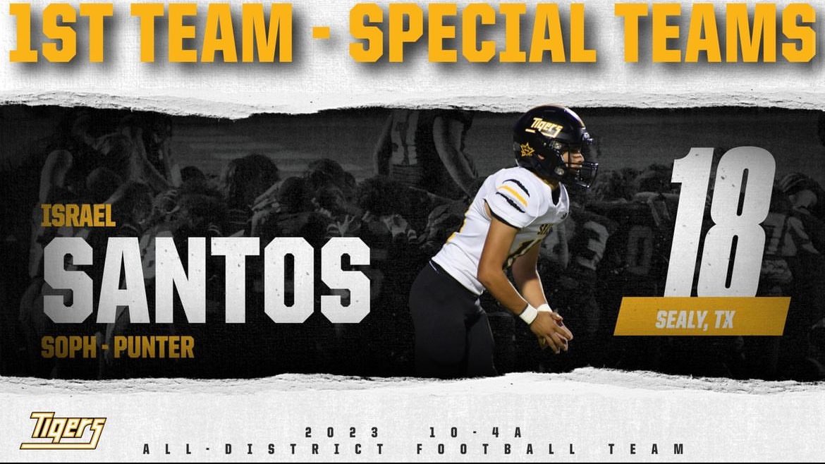 First year as a varsity kicker/punter went good, ready to improve and do it again next year.