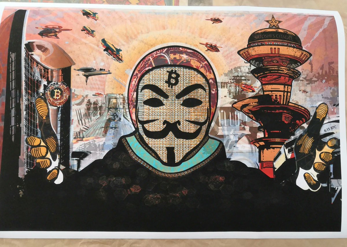 Let's do a #Bitcoin art giveaway.

Signed collector's edition print of "Satoshi's Parallel Dimension" 1/10.

Like, retweet, you know the drill.
 
Winner will be announced in a couple of days.