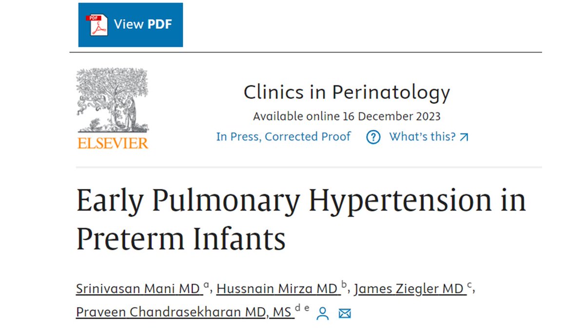 Praveen (@chandrpk) on Twitter photo Early Pulmonary Hypertension in Preterm Infants shorturl.at/duLNW by <a href="/smani_3/">Srinivasan Mani</a> @ HMirza @ JamesZ & special issue by <a href="/neosatyan/">Satyan</a> <a href="/SteveAbman/">Steve Abman</a> <a href="/ElsevierConnect/">Elsevier</a> Early Pulmonary Hypertension in Preterm Infants shorturl.at/duLNW by <a href="/smani_3/">Srinivasan Mani</a> @ HMirza @ JamesZ & special issue by <a href="/neosatyan/">Satyan</a> <a href="/SteveAbman/">Steve Abman</a> <a href="/ElsevierConnect/">Elsevier</a>
