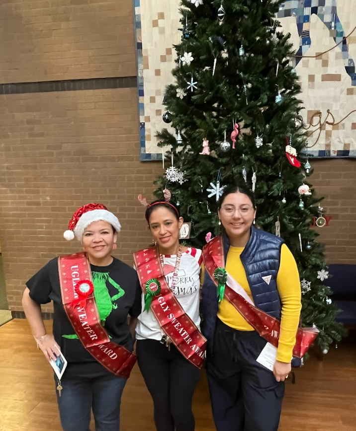 Congratulations to our Ugly Sweater Winners 2023!  These ladies are all beautiful and so were their creations. <a href="/Martin_Mustangs/">Martin Elementary</a> <a href="/AliefISD/">Alief ISD</a>