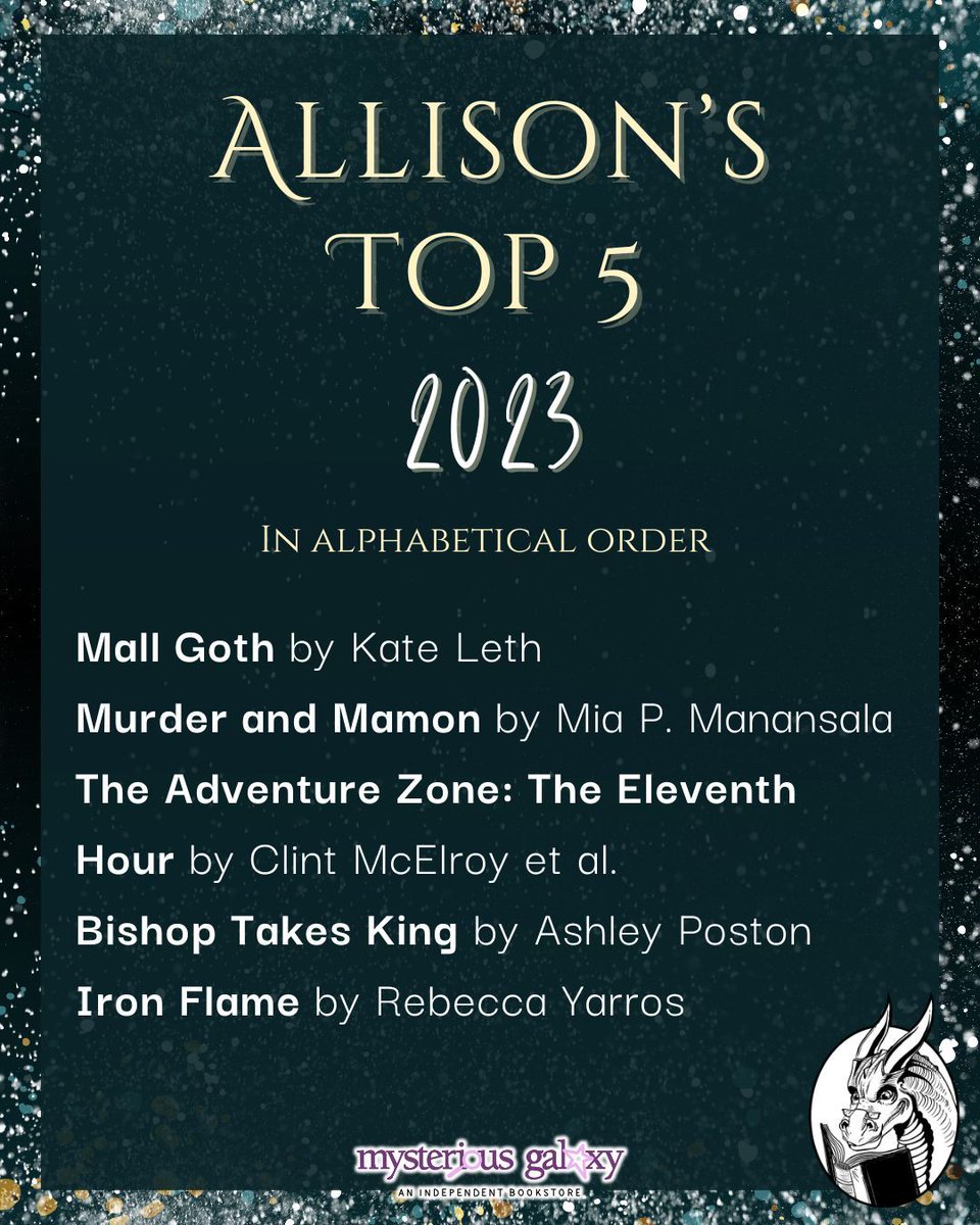 ✨ BOOKSELLER TOP READS OF 2023! ✨⠀ Today, see our list from Bookseller, Allison!