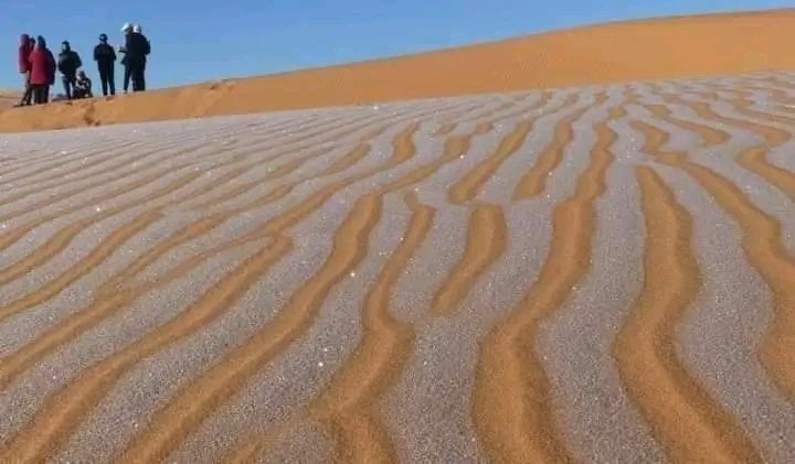 Wided28291084's tweet photo. #Algerie
 صور رائعة لصحراء عين الصفراء بولاية النعـامة  وهي تعانق بلورات الصقيع🇩🇿 https://t.co/2c0WELtQRR