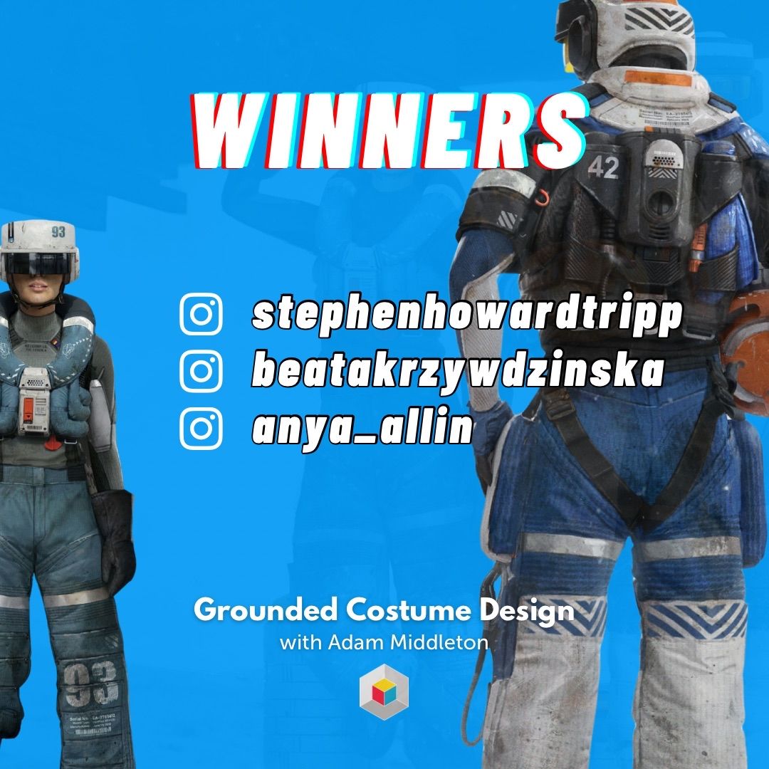 WINNERS - Congrats to 
stevehowardtripp
beatakrzywdzinska
anya_allin 

Who are the 3 lucky winners of our Grounded Costume Design GIVEAWAY and will get free access to our course with @adamjmiddleton

pre-order pricing ends Dec 19: 👉 learnsquared.com