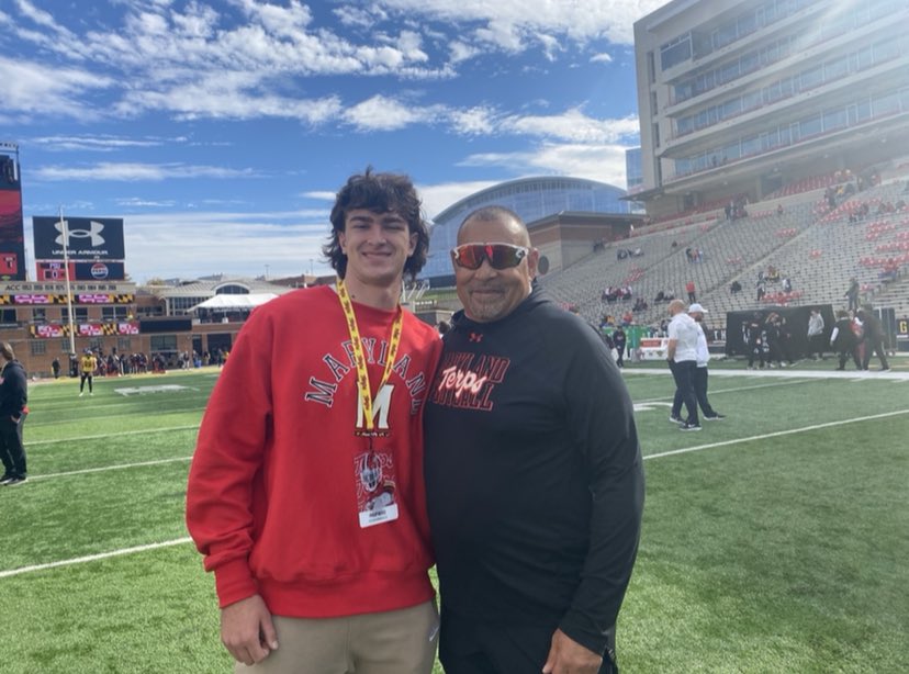 After a great call with <a href="/RBsSaySimonSays/">Matt Simon</a> I’m thankful to announce I’ve received an offer to play football at the University of Maryland #goterps 
<a href="/coachjthomas11/">James Thomas Jr</a> <a href="/CoachLocks/">Michael Locksley</a> <a href="/CoachMolinich/">Keith Molinich</a> <a href="/SteveMarriott_/">Steve Marriott</a> <a href="/CoachBernas/">Jason Bernas</a> <a href="/EddieMish22/">Coach Eddie Mish</a> <a href="/Coach_Radke/">Luke Radke</a>
