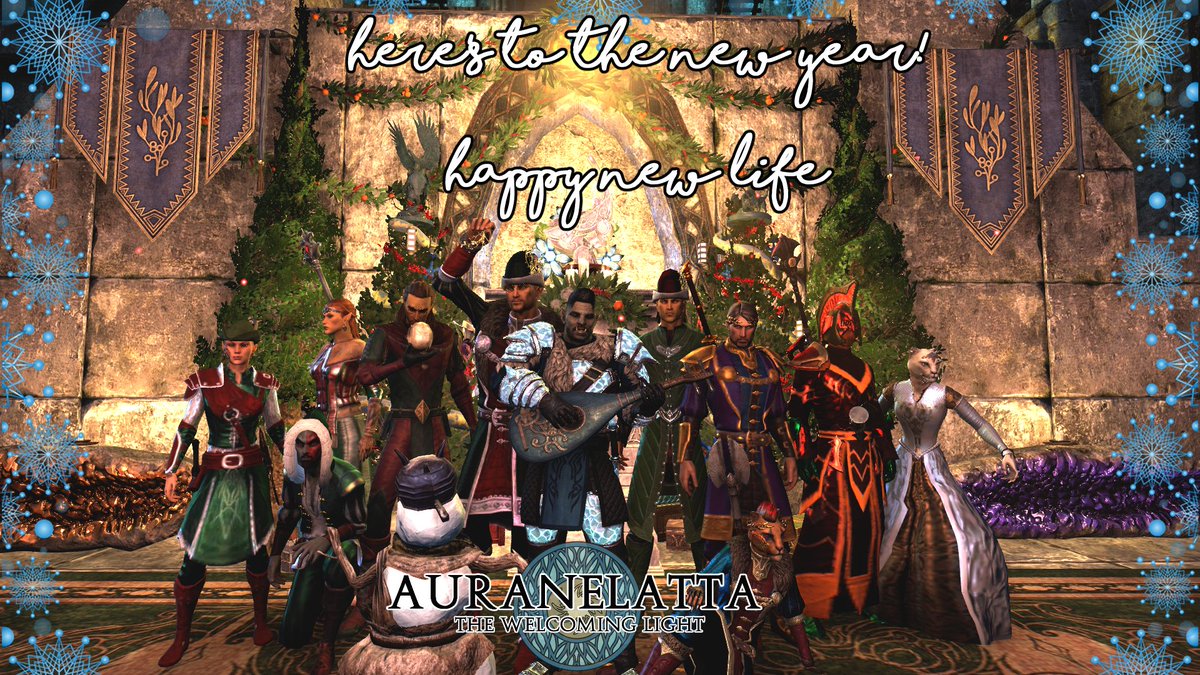 Happy new life season from my ESO PC-NA guild, Auranelatta! ❄️ Isn't our little holiday card the cutest?!