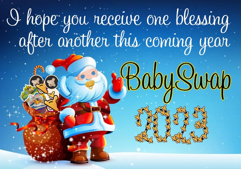 Fall_supporer's tweet photo. @babyswap_bsc I hope you receive one blessing after another this coming  year .
#BabySwap
@babyswap_bsc 
#Xmas2023
#Christmas2023 https://t.co/MtfColp7JG