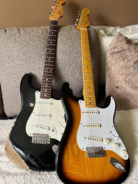 @spdzlla Heavily modified 1980 Greco SE600 and 2007 Fender Japan ST54-120 DMC.