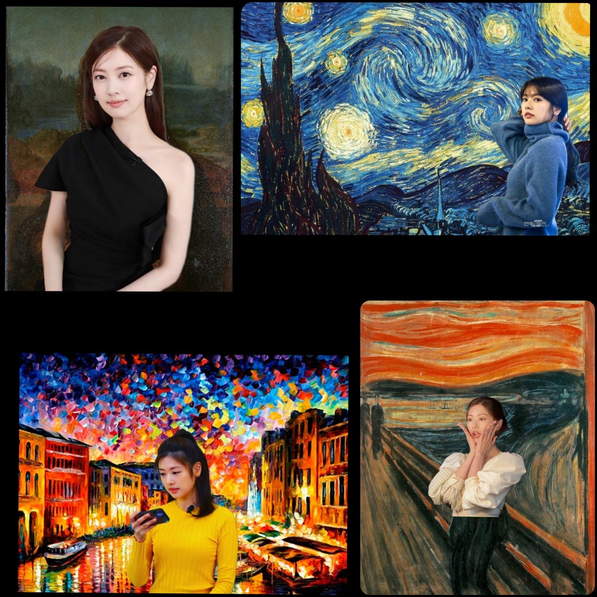 My collection 'Somin and Painting'
🖼🎨🖌
#JungSoMin #정소민 #チョンソミン
#MonaLisa #StarryNight #thescream