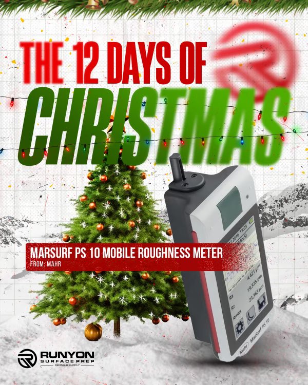 5th day of savings! MarSurf PS10 Surface Roughness Meter!

⭐️ Check out the listing here: runyonsurfaceprep.com/products/marsu…

⭐️ All sale items: runyonsurfaceprep.com/product-catego…

Contact your Runyon Rep today to order! Sale ends December 31st at 11:59pm! 🎁 

#runyonsurfaceprep #wearerunyon