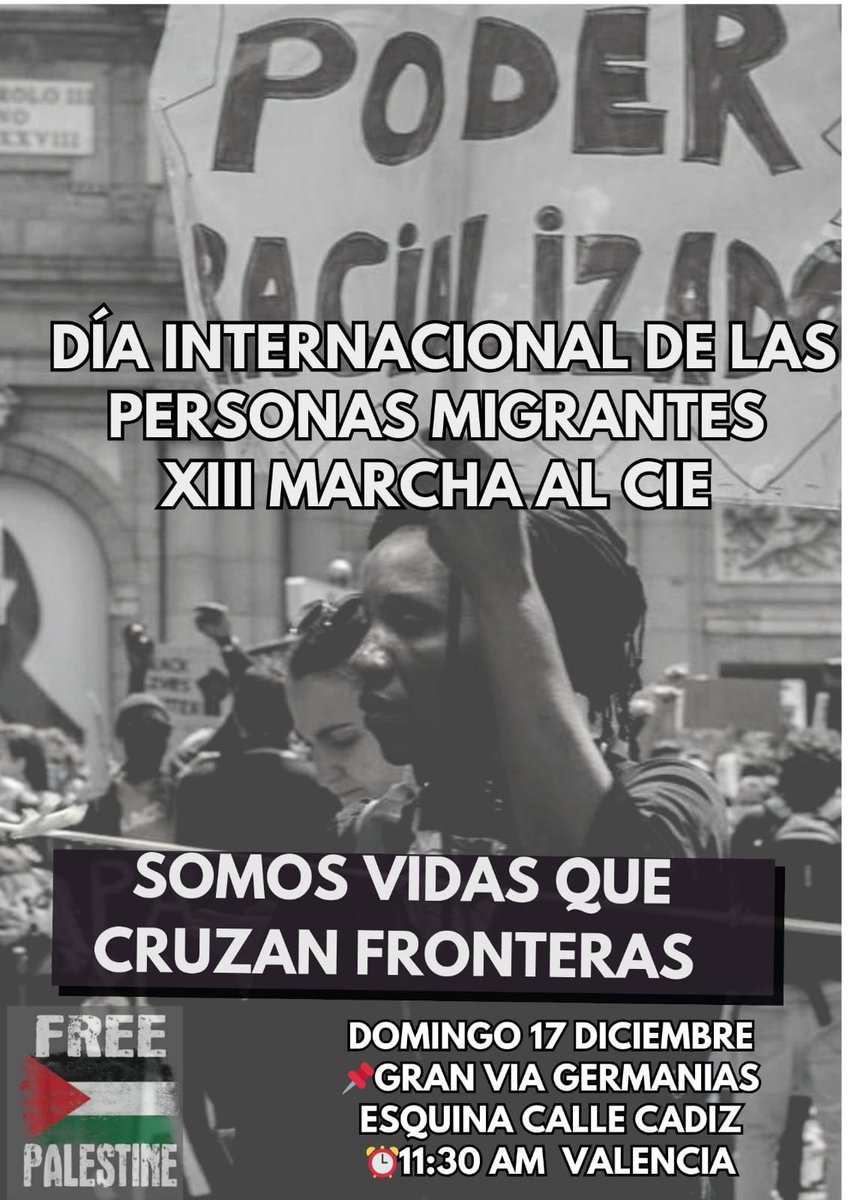 Per solidaritat de classe i internacionalista, per justícia i dignitat, tancarem els centres racistes d'internament!!
Diumenge 17 de desembre a les 11.30h totes i tots a la marxa al CIE!!