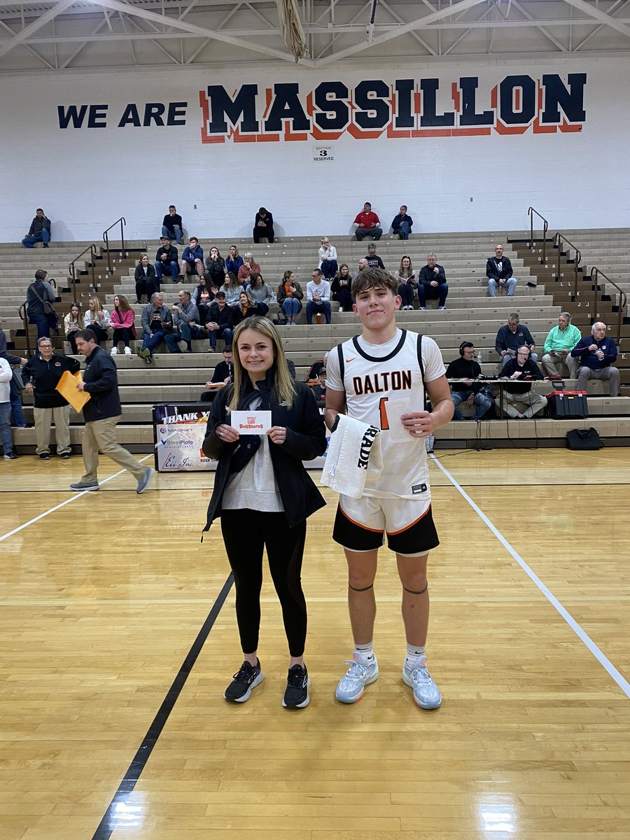 Congratulations to our Game 2 Players of the Game!
Canton South: Poochie Snyder
Dalton: Coy Wenger