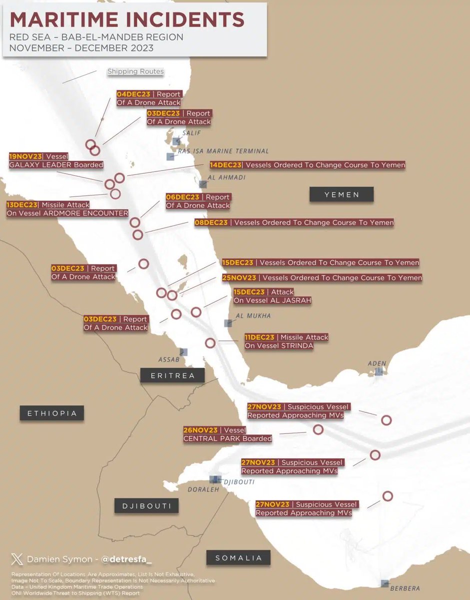 Good map of where Red Sea incidents have occurred. navalnews.com/naval-news/202…