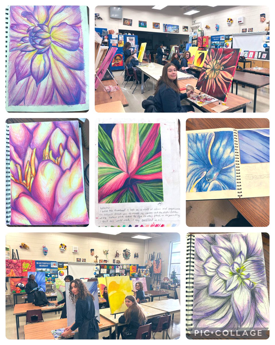 Grade 11- my favourite unit - oil paintings 🖼️ in process💗! #artmaters <a href="/MPSJ_TCDSB/">Michael Power/St. Joseph High School</a>