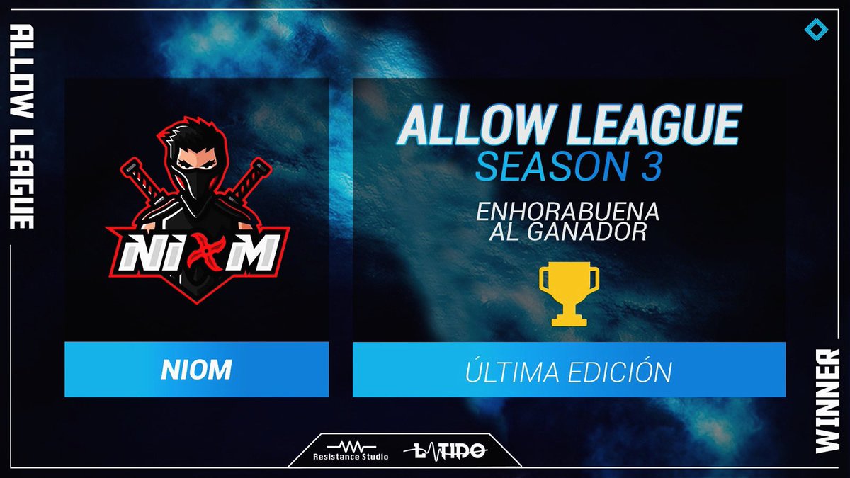 Cerramos una etapa bastante grande ya!!
Pero todo lo bueno termina.
Se ha creado una familia…💙
Enhorabuena a @niomec_ por el premio y por vuestra actuación.

Solo deciros que si alguna vez gritais Allow League….puede que volvamos😎