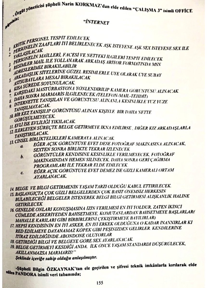 Bakınız kimler SIZIYORMUŞ <a href="/TSKGnkur/">TSK</a>’ya… Neler yapıyorlarmış?! Resmi ve mühürlü dinleme tapelerinde geçen ve sonra “biz onları dalgasına öyle konuşmuştuk” diye savundukları rezilliklerin ifşası için hatta kalınız! 

Narin’in evinde ele geçirilen ve kayda alınan “Çalışma 3” adlı
