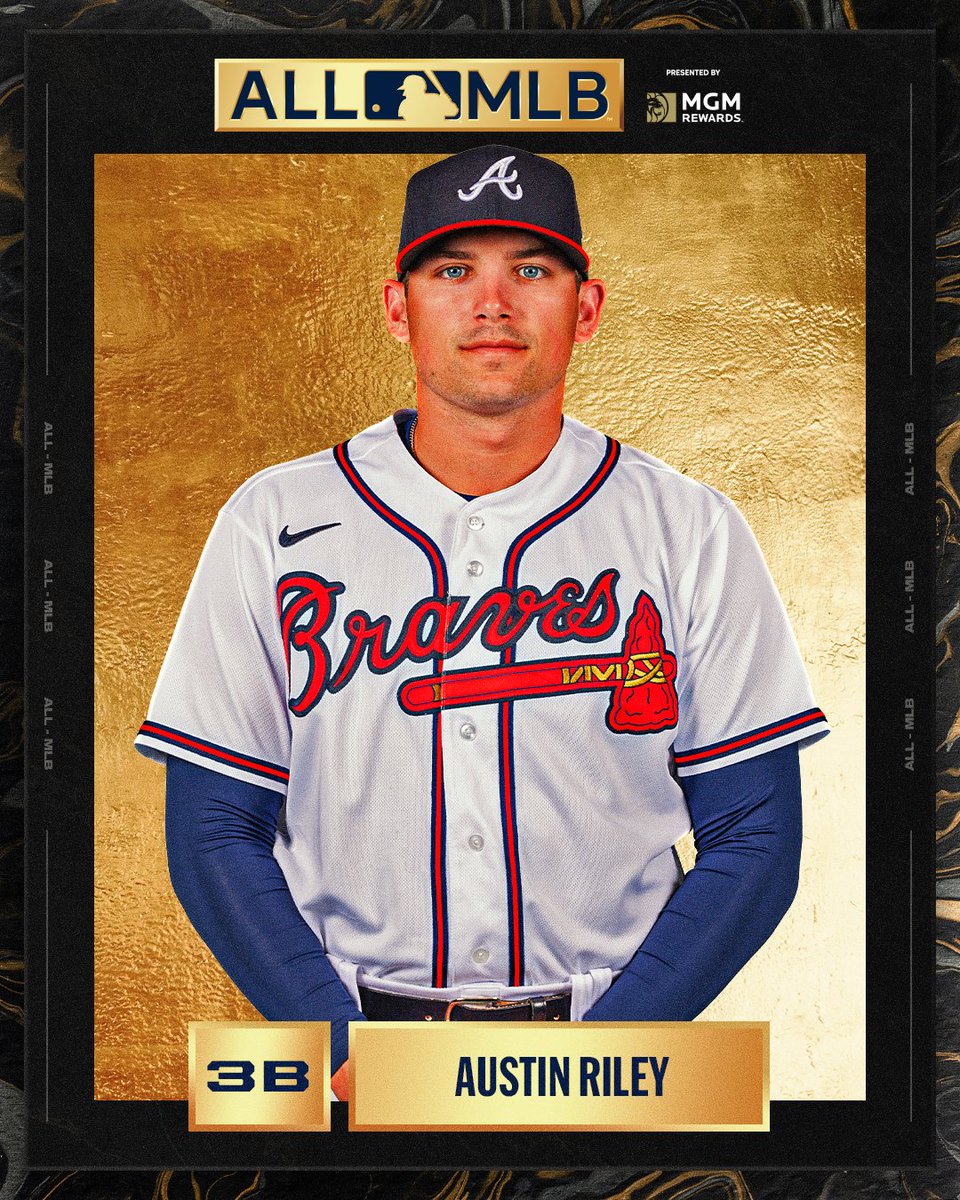 Austin Riley clobbered 37 HR and batted .281 en route to winning 2023 #AllMLB First Team honors at 3B.