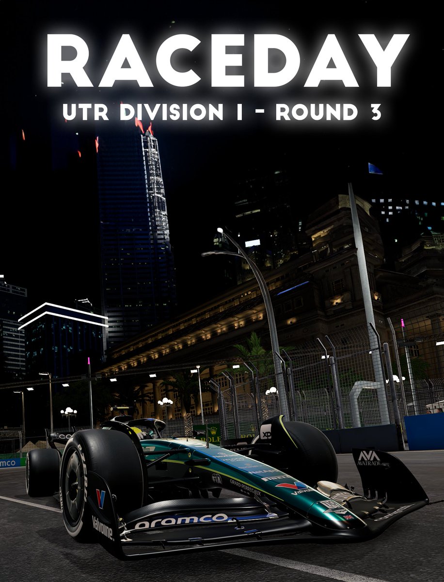 UTR_OfficialF1's tweet photo. UTR DIV 1 heads over to Singapore for round 3!!! The last round before the winter break, who will come out on top. We will soon find out at 7PM UK time!!! 🏎 https://t.co/pSyVsspdJj