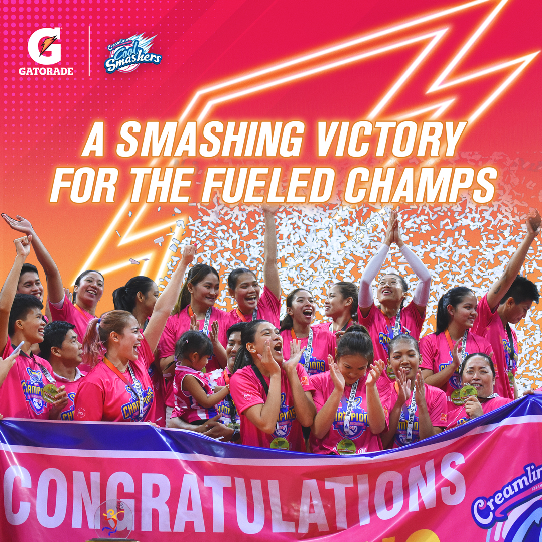 These ladies fueled their victory with sheer passion and unmatched skill. 🏐 Congratulations to the @CoolSmashers for emerging as the back-to-back champions of the PVL All-Filipino Conference 2023! ⚡🏆 #GatoradeFuelsYouForward #RebiscoVolleyballPH