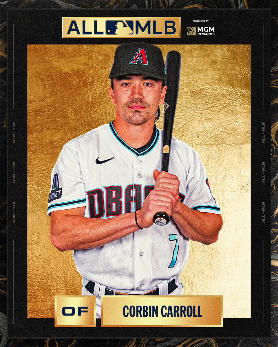 Have yourself a rookie year, Corbin Carroll! The @Dbacks outfielder takes home #AllMLB First Team honors.