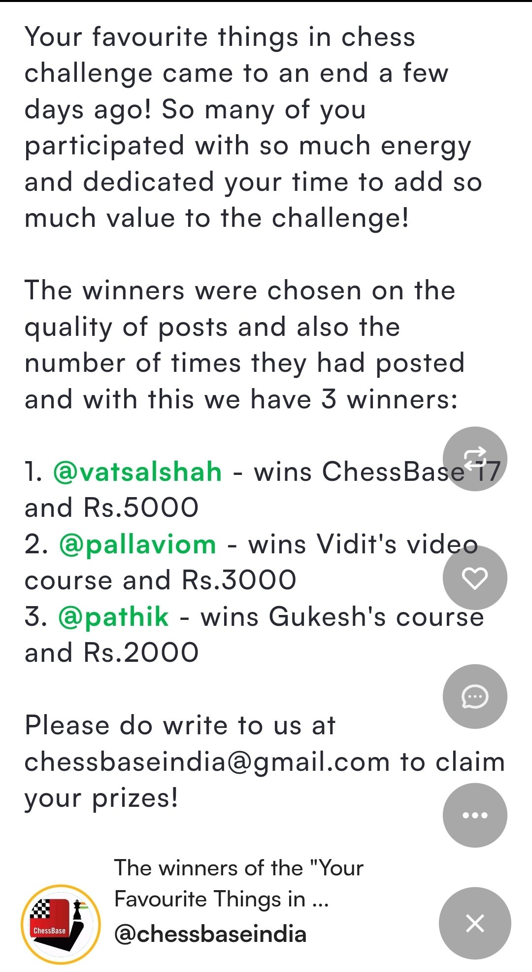 Tata Steel Chess on X: The final player in our 2024 Masters Tournament is  Grand Swiss winner @viditchess! At his peak rating, Vidit holds the 15th  spot on the FIDE World Ranking