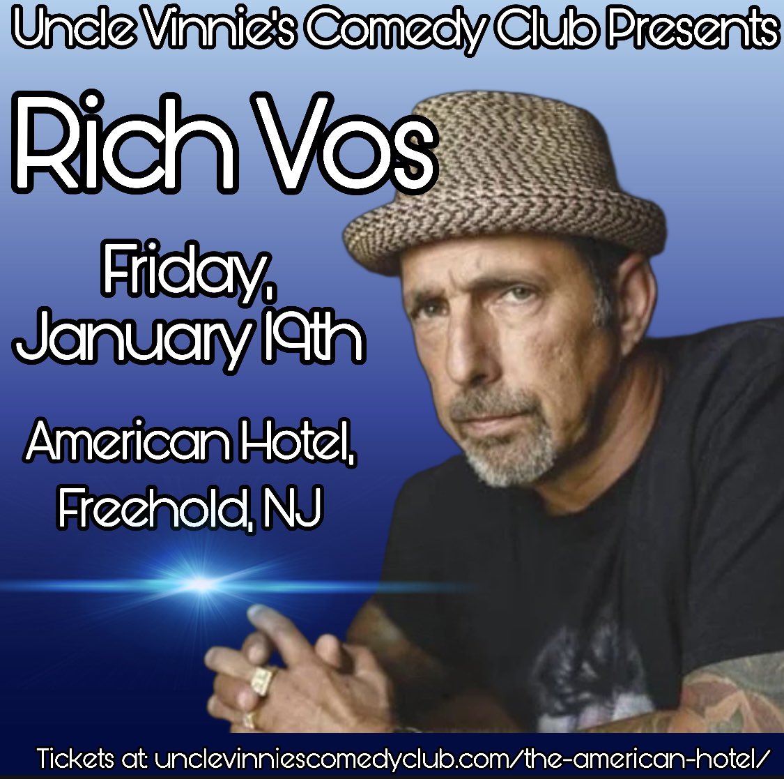 We have some really great events coming up in the New Year at American Hotel including this event with @RichVos ! Come out and see Rich - tickets now on sale… ci.ovationtix.com/35774/producti…