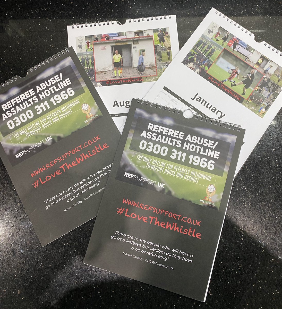 Thank you to those who have bought our calendars. 
They look great and will be posted out on Monday.

You can still purchase them on this link 👇

refsupport.enthuse.com/purchase#!/