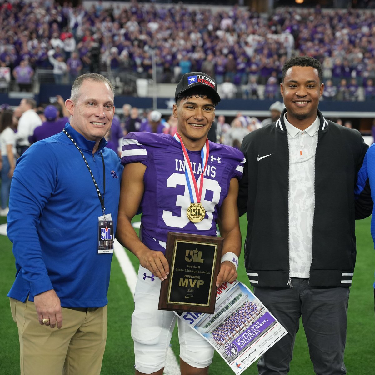 Texas UIL (@uiltexas) on Twitter photo Gio Oceguera (<a href="/PNGHSFootball/">PNG Indians</a>) put 12 points on the board for the Indians, kicking a 5A 💥record-breaking💥 4 field goals to earn Offensive MVP Honors in the #UILState 5A D2 Championship Game. Gio Oceguera (<a href="/PNGHSFootball/">PNG Indians</a>) put 12 points on the board for the Indians, kicking a 5A 💥record-breaking💥 4 field goals to earn Offensive MVP Honors in the #UILState 5A D2 Championship Game.