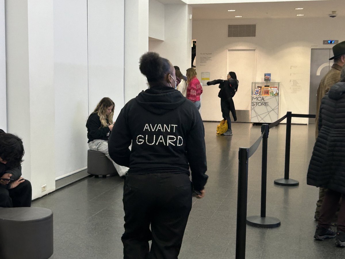 The Museum of Contemporary Art Chicago guard uniforms are incredible.