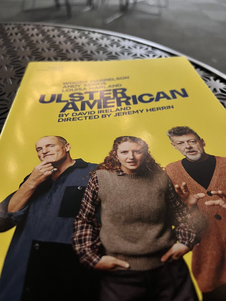 Well #ulsteramerican was fantastic! Woody Harrelson, Andy Serkis &amp; Louisa Hardland were amazing! The play was absolutely hilarious and shocking as well. Honestly if you’re in London go and see it
