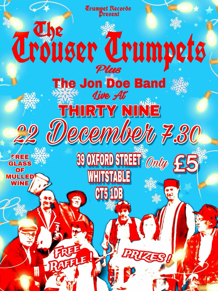 Jelly Jim (@jellyjim01) on Twitter photo The Trouser Trumpets live at Thirty Nine Oxford St Whitstable.
#Whitstable, #livemusic
<a href="/WhitstableLive/">Whitstable Live</a> <a href="/WhitstableMan/">Stephen Graham</a>
<a href="/thewhitwhistler/">The Whitstable Whistler</a> <a href="/wowhitstable/">Whats On Whitstable</a>
<a href="/KingWhitstable/">King of WHITSTABLE</a> @Trouser The Trouser Trumpets live at Thirty Nine Oxford St Whitstable.
#Whitstable, #livemusic
<a href="/WhitstableLive/">Whitstable Live</a> <a href="/WhitstableMan/">Stephen Graham</a>
<a href="/thewhitwhistler/">The Whitstable Whistler</a> <a href="/wowhitstable/">Whats On Whitstable</a>
<a href="/KingWhitstable/">King of WHITSTABLE</a> @Trouser