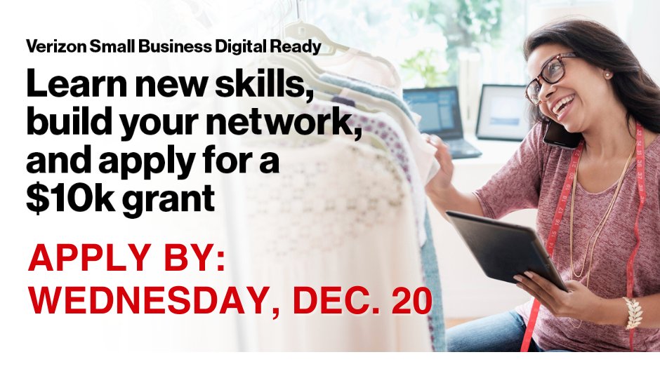 We've partnered with Verizon Small Business Digital Ready to give entrepreneurs a chance to win a $10,000 grant to start or expand their businesses! Click here to learn more: successfulbusiness.org/events#grants
