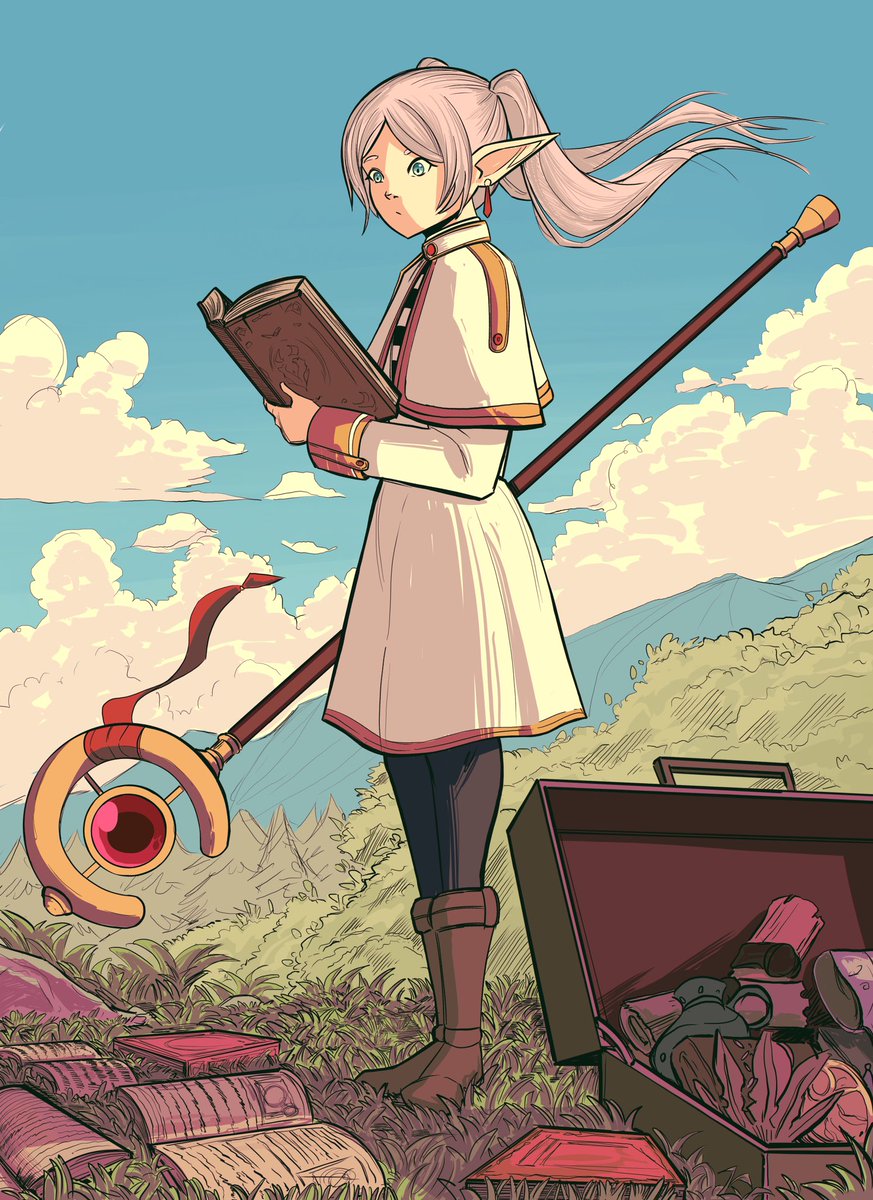 JpStades's tweet image. This 1000+ year elf is not baby #frieren #frierenfanart #character #art #illustration