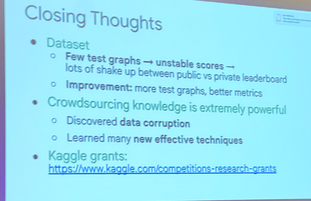 MimeeXu's tweet image. 🏆🏆 
In the end, we all learn so much from people who actually solve systems problems with ML. Many winners didn’t know much about GNNs before!

The competition chairs want to thank the community for helping each other and @kaggle for sponsoring part of the prize!

#MLforSystems
