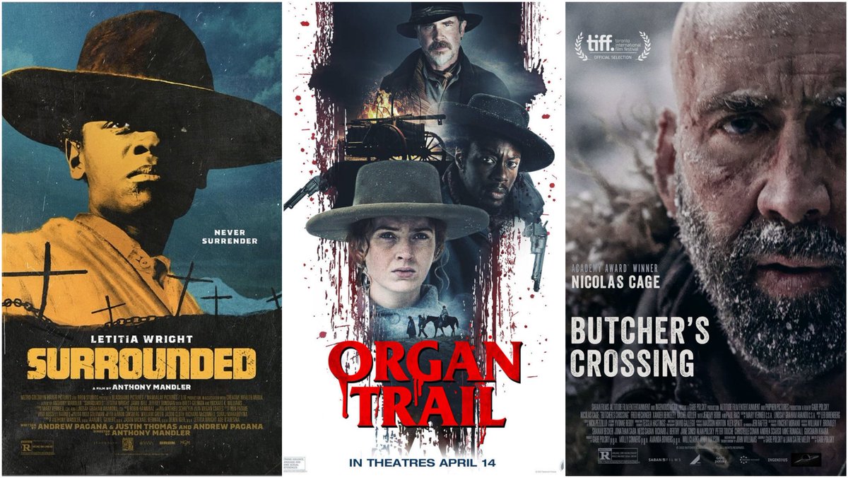 @WesternPodcast (@westernpodcast) on Twitter photo No offense to Martin Scorsese, but our favorite Westerns of 2023 are <a href="/anthonymandler/">anthony mandler</a>'s compelling character study Surrounded, <a href="/MichaelPJann/">Michael Patrick Jann</a>'s fiendishly gruesome <a href="/OrganTrailMovie/">ORGAN TRAIL</a>, and <a href="/gabepolsky/">Gabe Polsky</a>'s harrowing frontier adventure Butcher's Crossing. No offense to Martin Scorsese, but our favorite Westerns of 2023 are <a href="/anthonymandler/">anthony mandler</a>'s compelling character study Surrounded, <a href="/MichaelPJann/">Michael Patrick Jann</a>'s fiendishly gruesome <a href="/OrganTrailMovie/">ORGAN TRAIL</a>, and <a href="/gabepolsky/">Gabe Polsky</a>'s harrowing frontier adventure Butcher's Crossing.