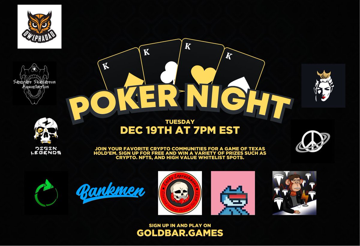 HUGE freeroll tournament Tuesday 7pm EST! $700+ in prizes up for grabs Registration open on GoldBarGames 💸