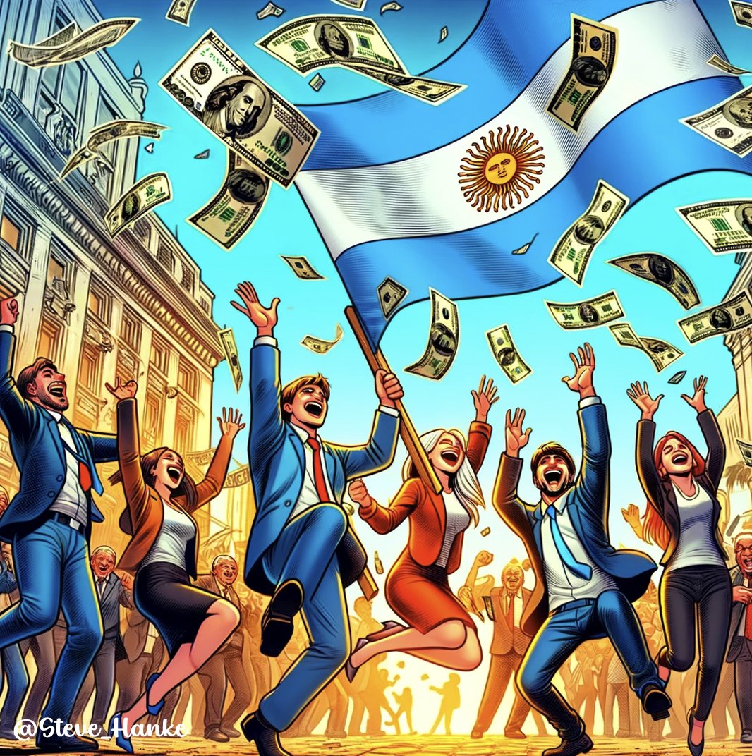 #ARGWatch:

As someone who designed and implemented ‘dollarization’ in Montenegro (1999) & helped implement it in Ecuador (2001), I attest that dollarizing ARG is both DESIRABLE & FEASIBLE. It can be done in 30 days.

Argentine dollarization would be cause for great celebration