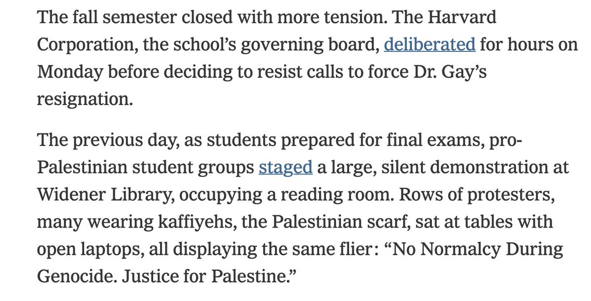 DanielDenvir's tweet image. This article is entirely insane!!! They&apos;re just straight-up citing pro-Palestine demonstrations as prima facie evidence that Harvard is a hostile place for Jews. I&apos;m losing my mind!!!
