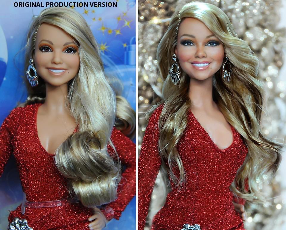 My #repainted and #restyled #ooak of #mariahcarey #barbie just in time for the #queenofchristmas to sing! See more of my work at ncruz.com

#merrychristmas #noelcruzdollart